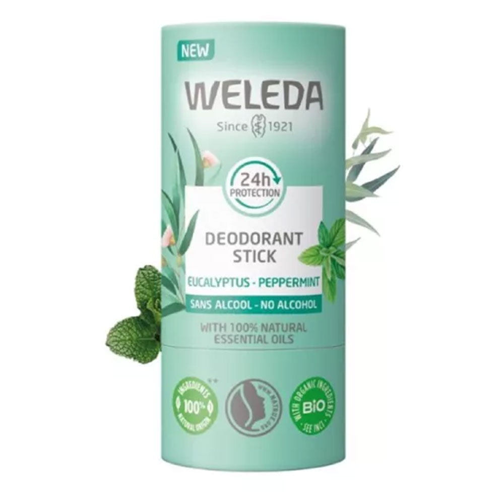 Weleda Desodorante en barra 24h Eucalipto Menta piperita 50g