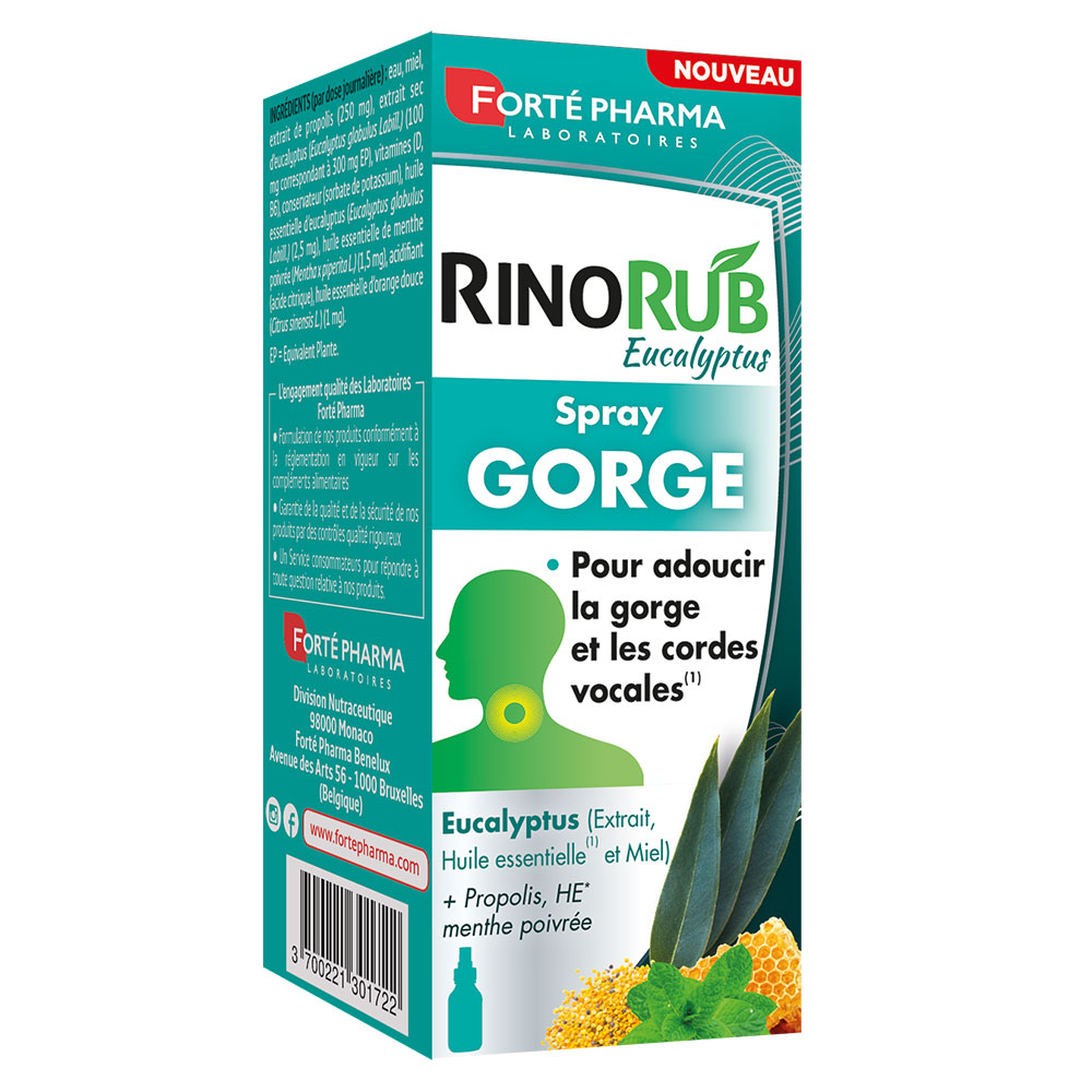Forté Pharma RinoRub Spray de garganta eucalipto 15 ml