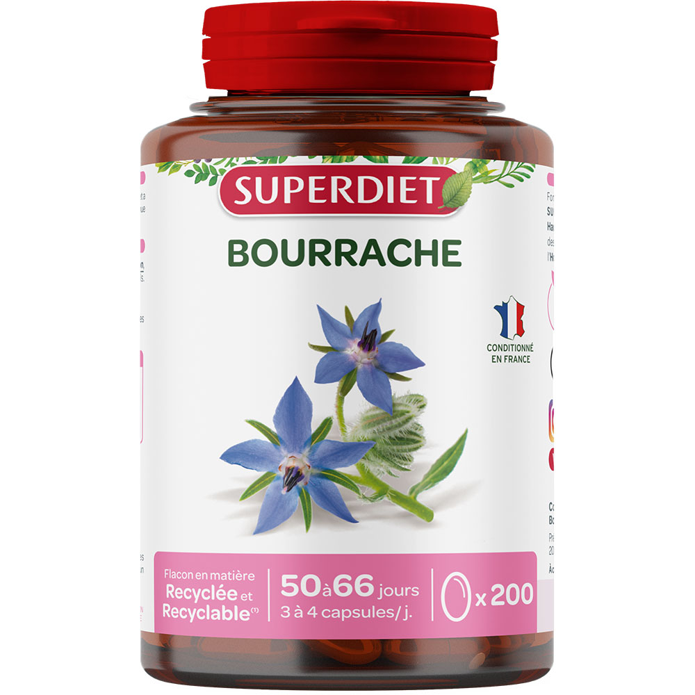 Superdiet Borraja 200 cápsulas