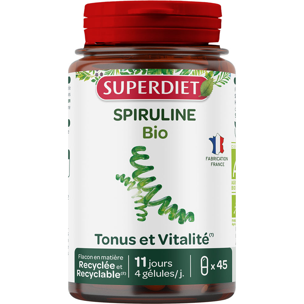 Superdiet Espirulina ecológica 45 cápsulas