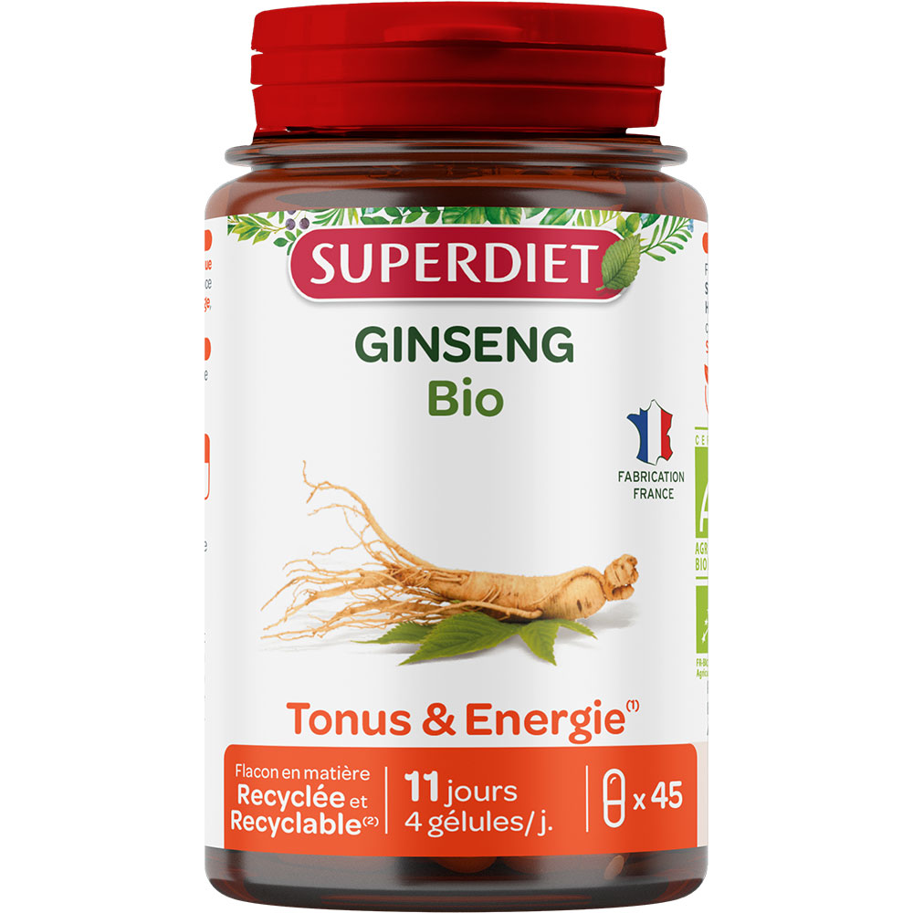 Superdiet Ginseng ecológico 45 cápsulas