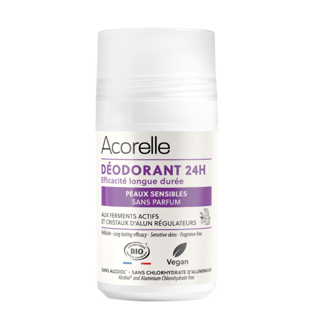 Acorelle Déodorant Roll-On 24h Peaux Sensibles Bio Certifié pieles sensibles 50ml