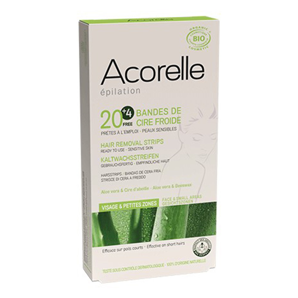 Acorelle Bandas de cera en frío certificadas Bio 4.8 ml