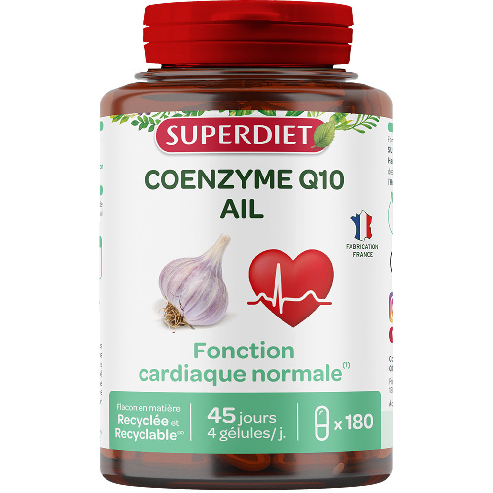 Superdiet Coenzima Q 10-Ajo 180 cápsulas