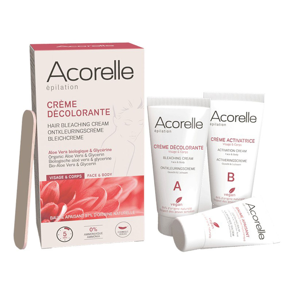 Acorelle Depilación Crema blanqueadora facial y corporal 2x30ml
