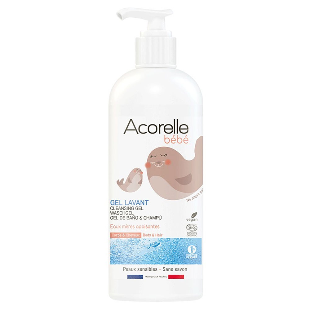 Acorelle Bebé Gel Lavant Corps & Cheveux Bio 500 ml