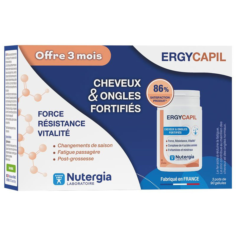 Nutergia Ergycapil cabello y uñas fortalecidos 3x90 cápsulas