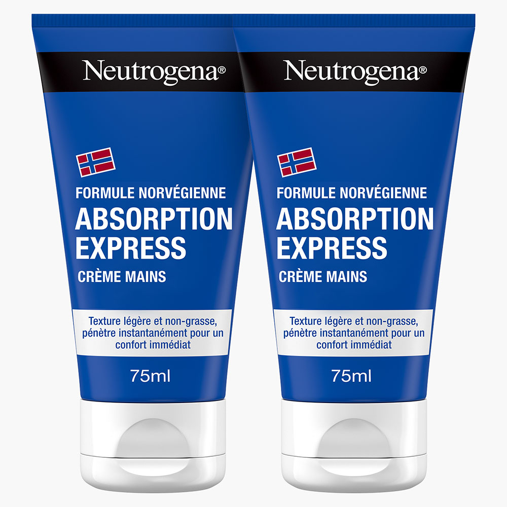 Neutrogena Absorción exprés Crema De Manos Hidratacion Y Comodidad Absorpcion Rapida Texture légère et non-grasse 2x75ml