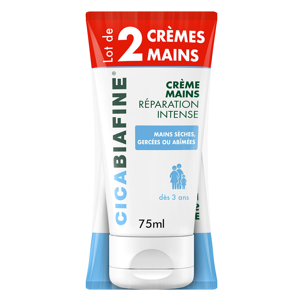 Cicabiafine Crema De Manos Reparacion Intensa Sèches gercèes ou abîmées 2x75ml