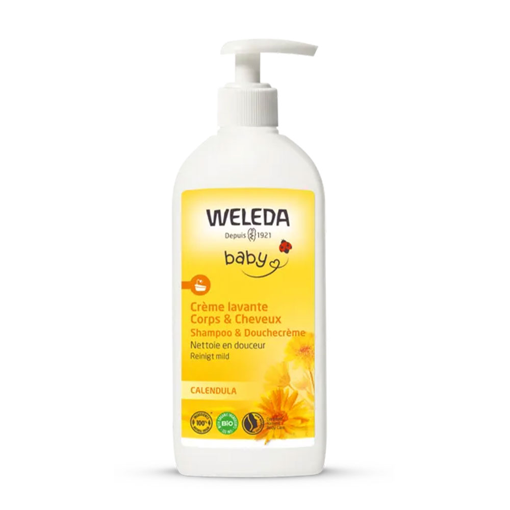 Weleda Caléndula Crema limpiadora Cuerpo y cabello Bebés y niños 400 ml