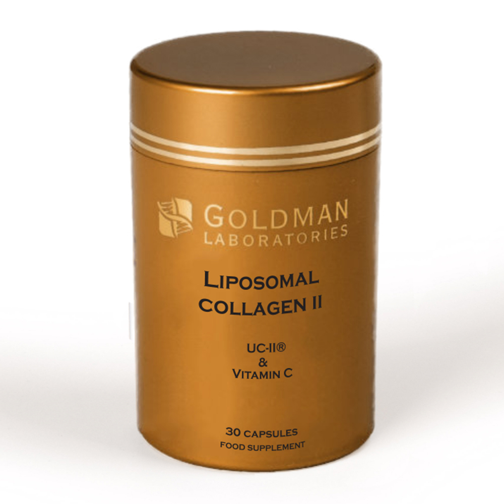Goldman Laboratories Colágeno liposomal UC-2 y vitamina C 30 cápsulas