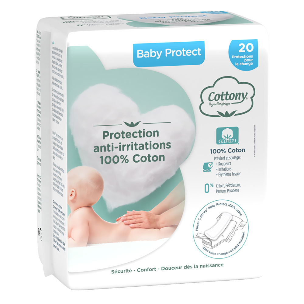 Cottony Protectores de pañal Cotton Protect Baby x20