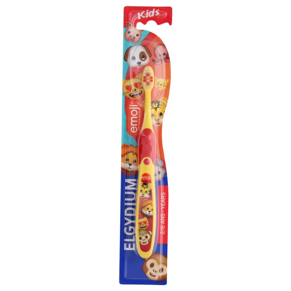 Elgydium Cepillo de dientes infantil Emoji 2-6 años