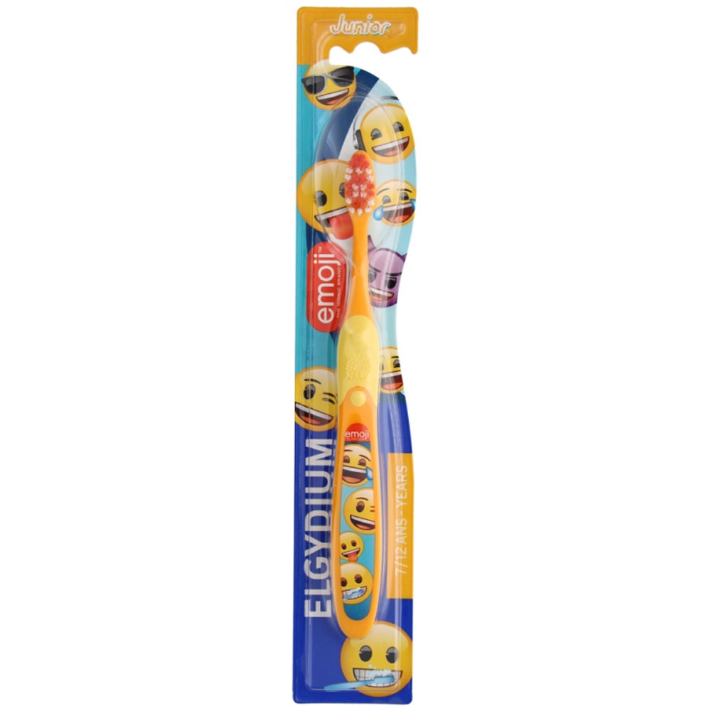 Elgydium Cepillo de dientes infantil Emoji 7-12 años