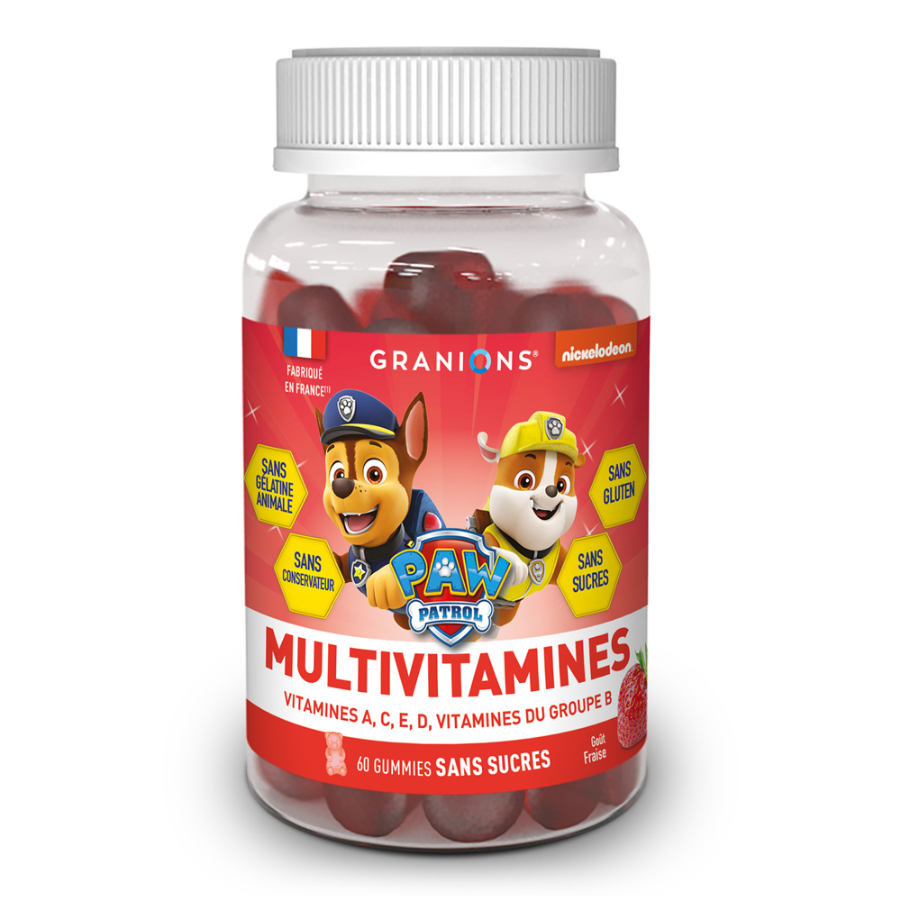 Granions Gominolas multivitamínicas Paw Patrol fresa infantil 60 gomas