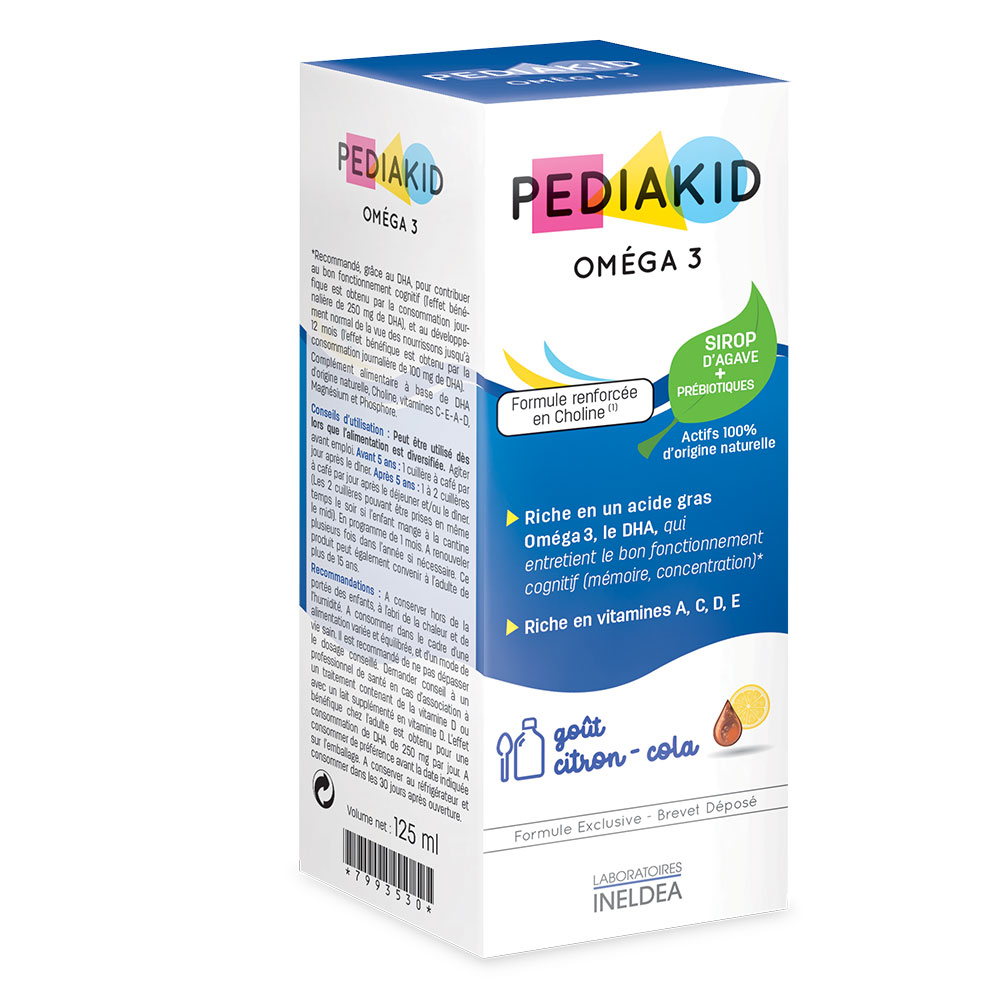 Pediakid Omega 3 jarabe sabor limón cola 125 ml