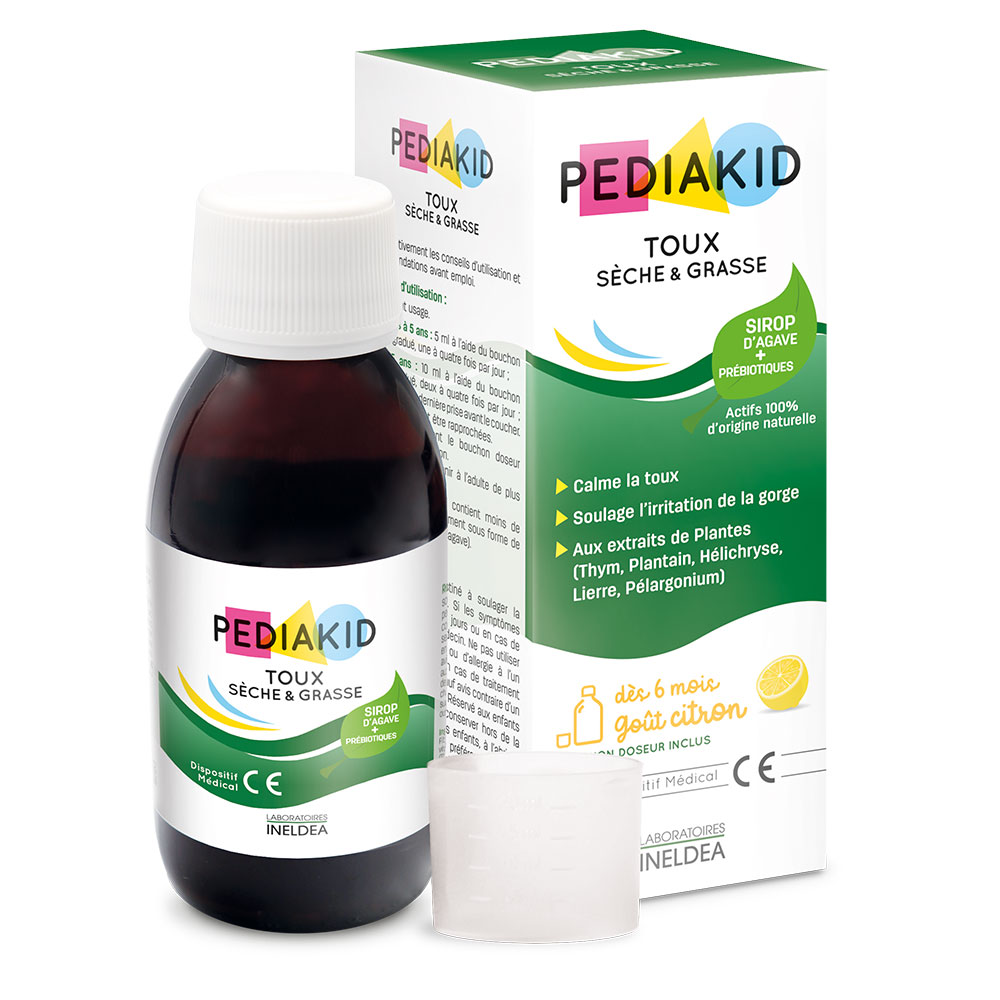 Pediakid Jarabe tos seca y productiva sabor limón 125ml