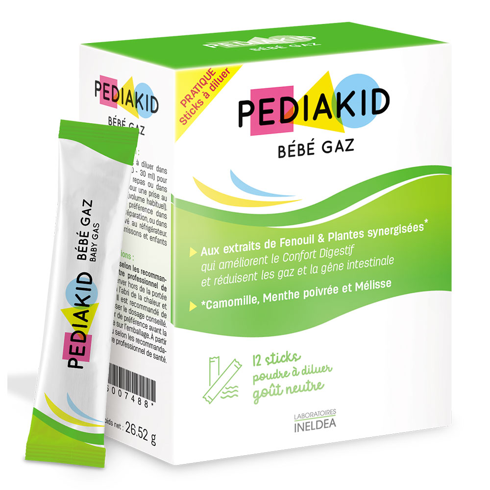Pediakid Bebe Gas Con Extractos Naturales De Plantas X12 Bolsitas