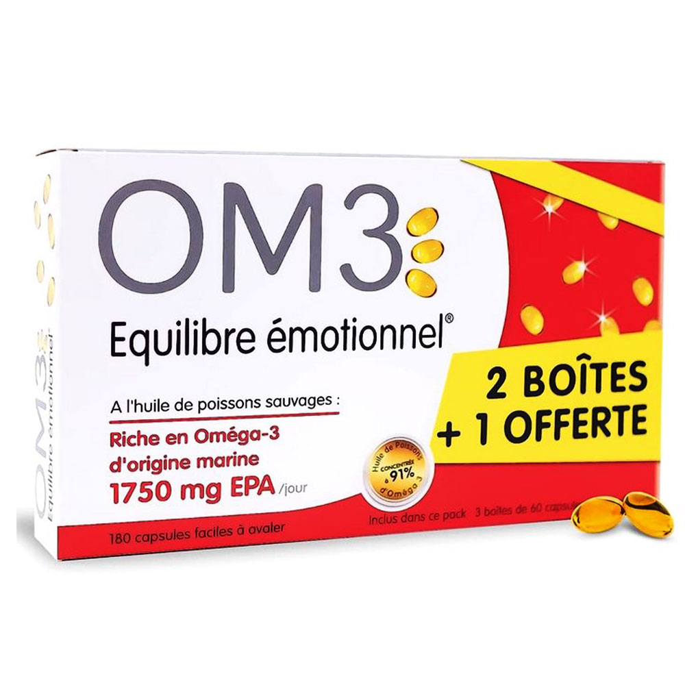 OM3 Equilibrio emocional omega 3 180 cápsulas