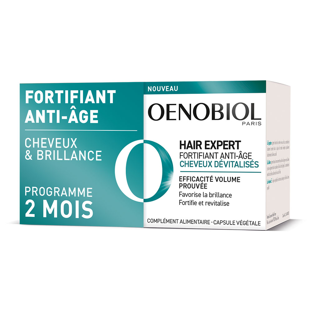 Oenobiol Hair Expert Antiedad Fortificante Cabello desvitalizado 2x30 cápsulas