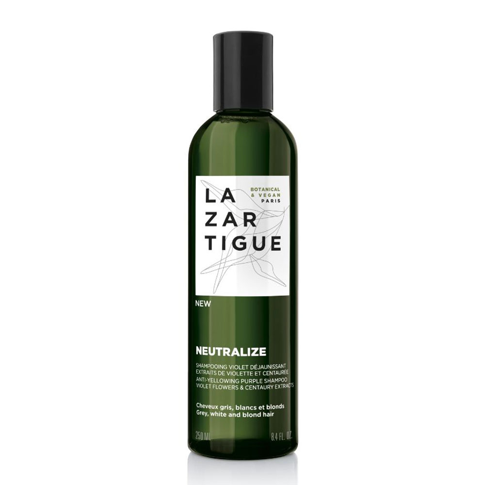 Lazartigue Neutralize Champú violeta neutralizante cabello gris, blanco y rubio 250 ml