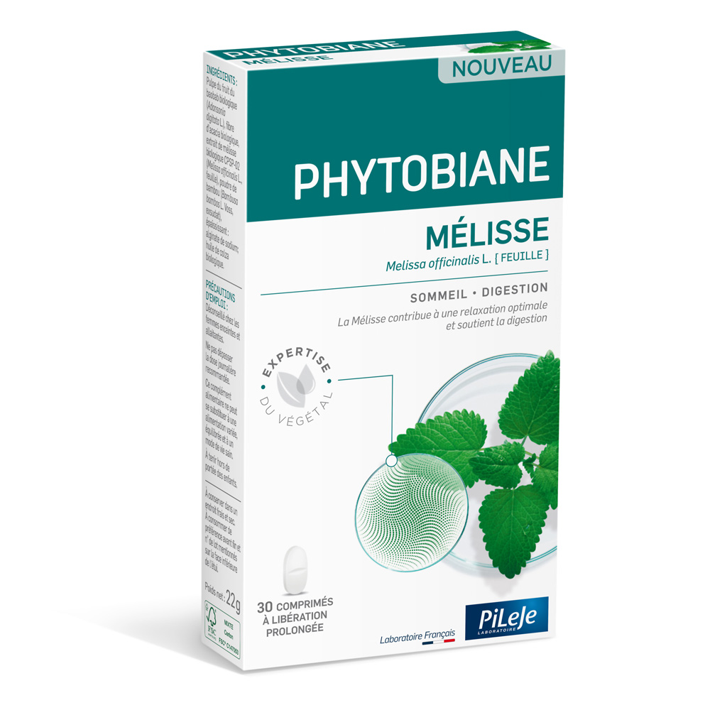 Pileje Phytobiane Melisa sueño y digestión 30 comprimidos