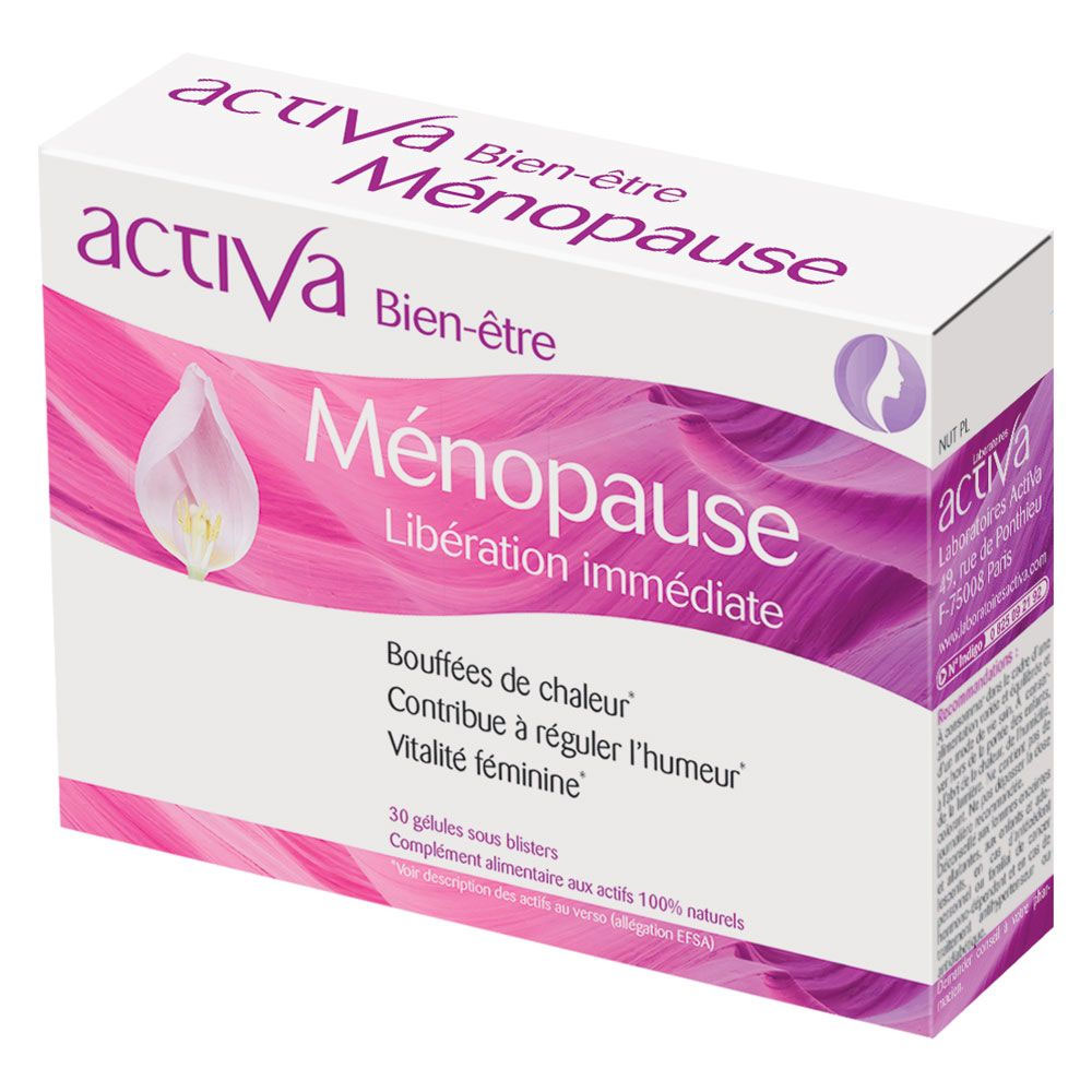 Activa Bienestar Menopausia Liberación Inmediata 30 cápsulas