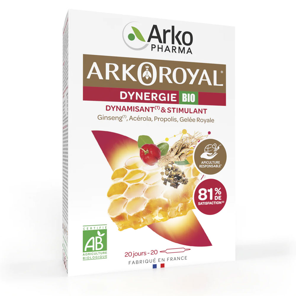 Arkopharma Arkoreal Dynergie bio fortificante y estimulante 20 ampollas