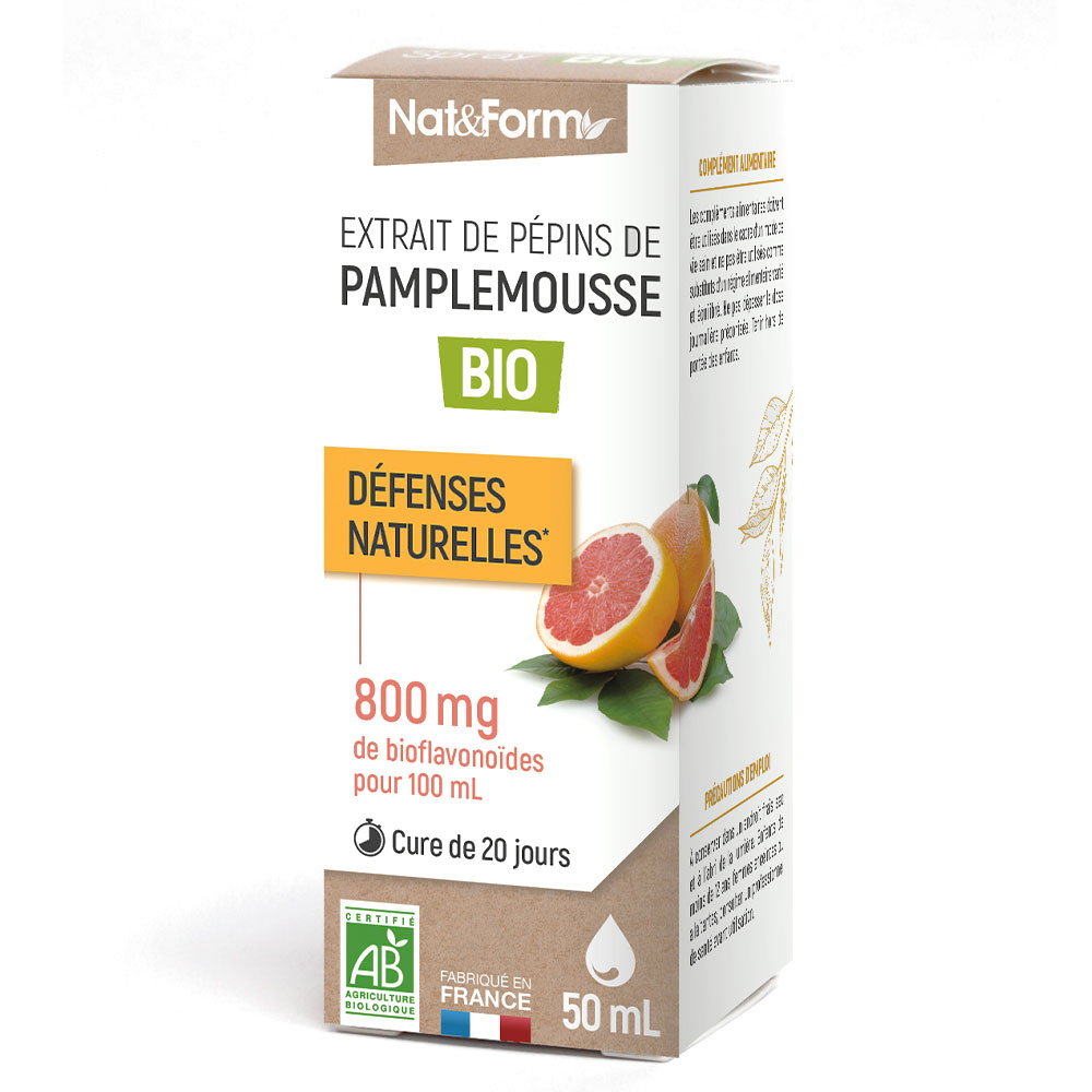 Nat&Form Extracto de semilla de pomelo bio defensas naturales 50 ml