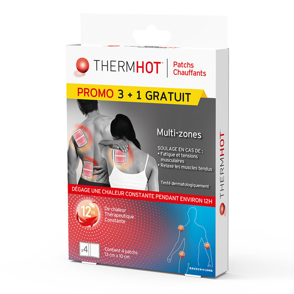 Bausch&Lomb Thermhot Multizona parches 13x10cm x3 + 1
