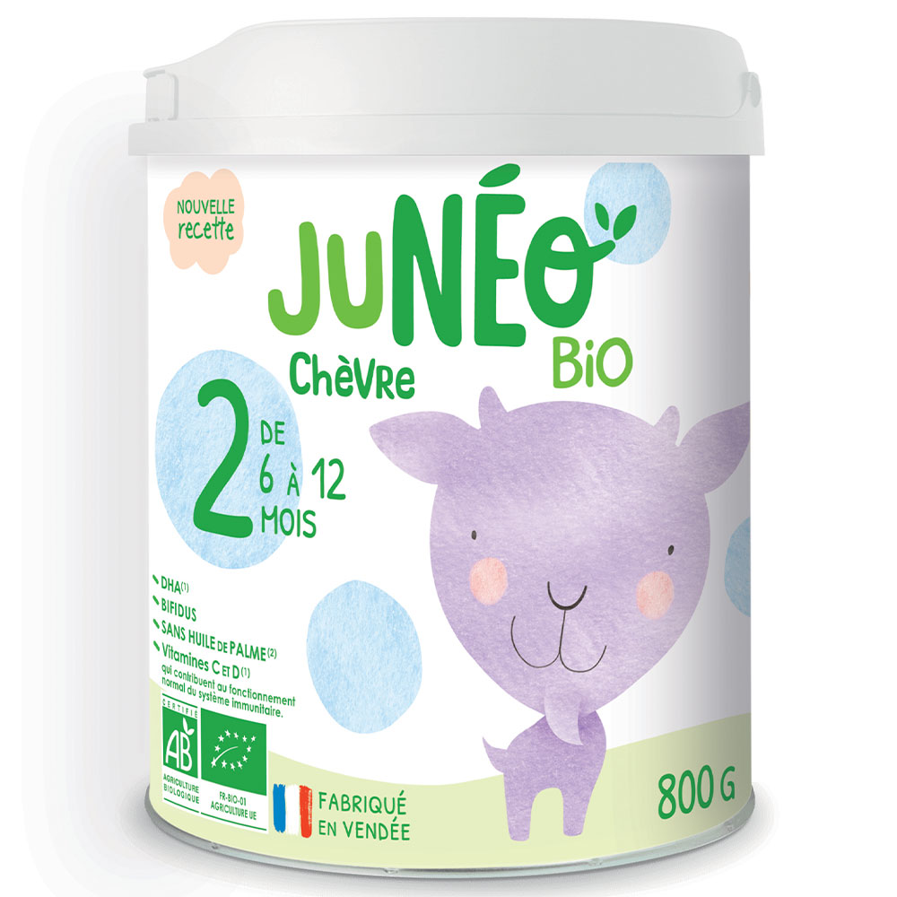 Juneo Cabra Leche de continuación bio 6 a 12 meses 800g