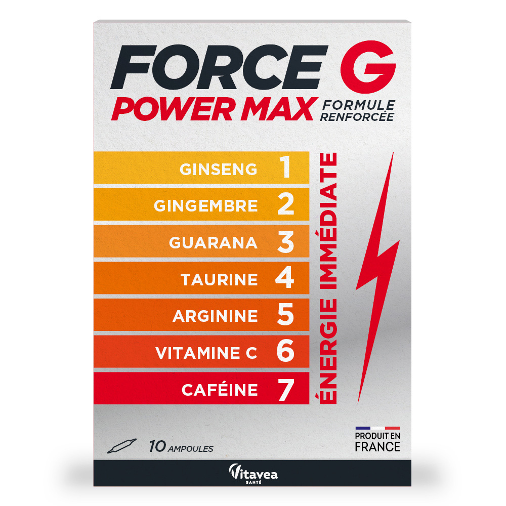 Vitavea Santé Force G Power Max energía inmediata 10 ampollas