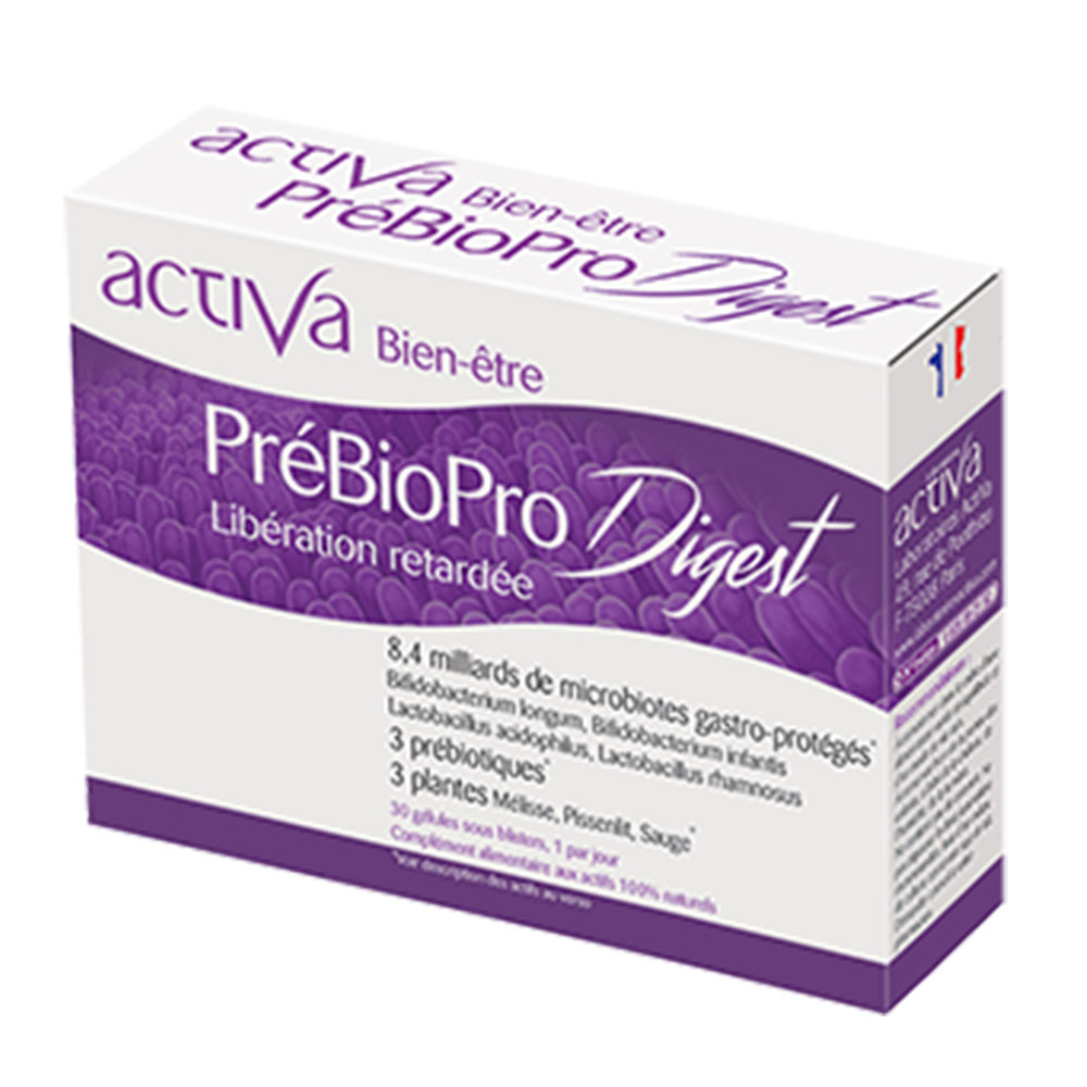Activa Bienestar Prebiótico digestivo liberación retardada 30 cápsulas