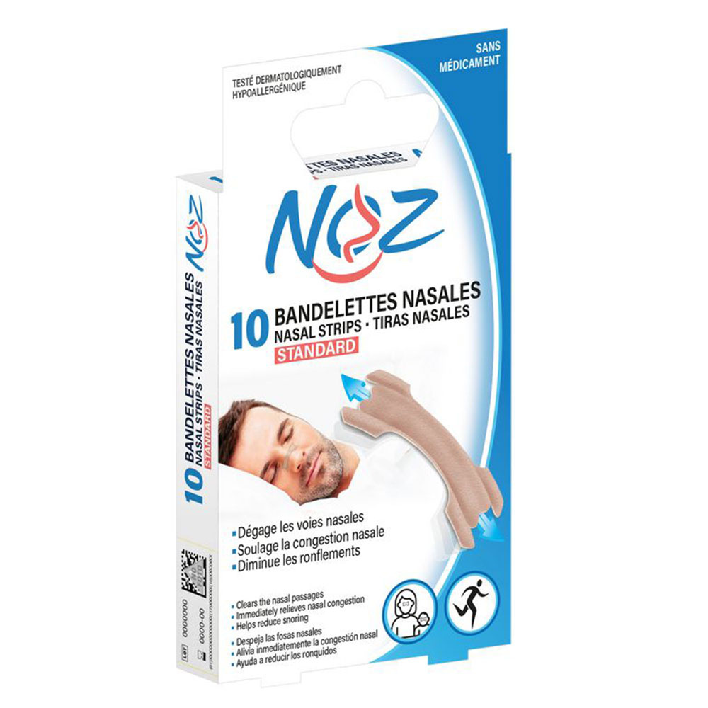 Noz Tiras nasales estándar 10 parches