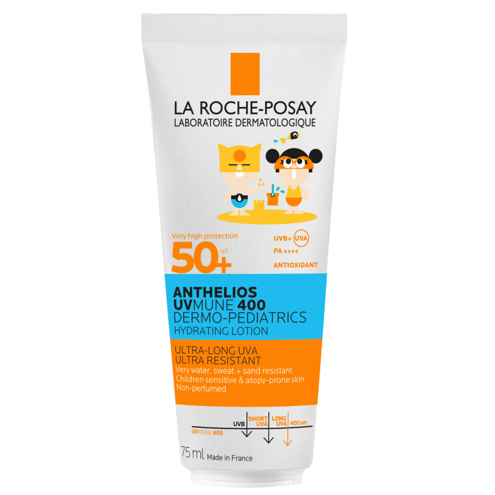 La Roche-Posay Anthelios Crema solar loción hidratante infantil Dermo-Pedriatrics SPF50+ sin perfume pieles sensibles sin perfume 75ml