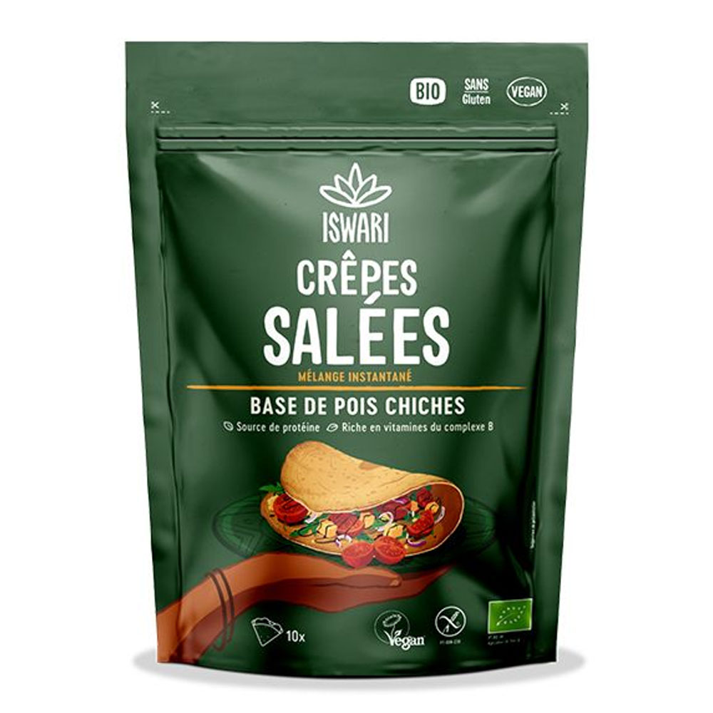 Iswari Crêpes Salées Instant Mix Base de Garbanzos 250g Iswari Salées Instant Mix Base de Garbanzos 250g