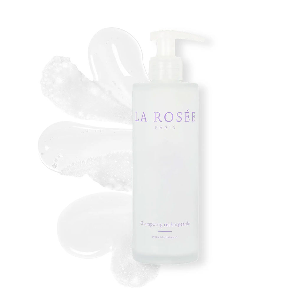 LA ROSÉE Champú recargable botella vacía de vidrio 200 ml