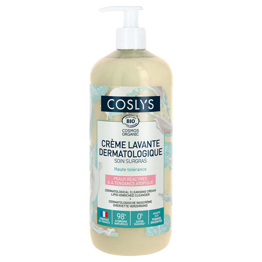 Coslys Crema Limpiadora Dermatológica BIO Fragancia de Almendra para pieles reactivas con tendencia atópica 1L