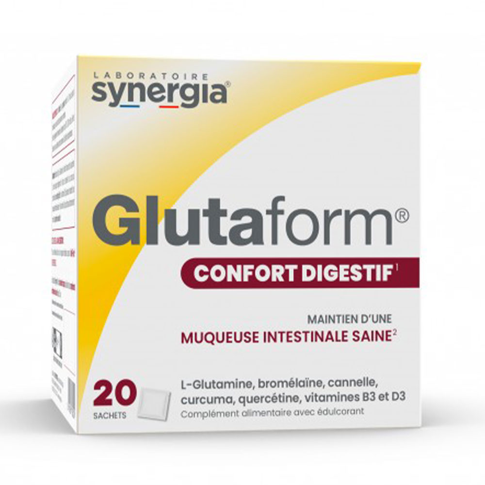 Synergia Glutaform Confort digestivo sabor melocotón 20 sobres