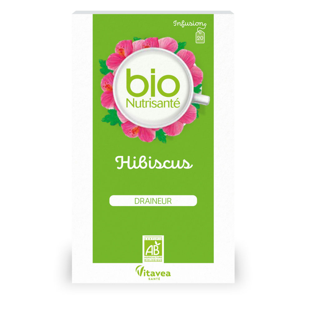 Vitavea Santé BioNutrisanté Infusion Hibiscus Draineur 20 sobres