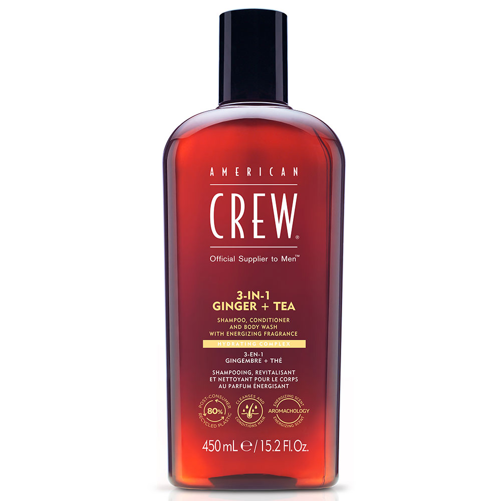 American Crew Champú 3 en 1 Jengibre + Té 450 ml