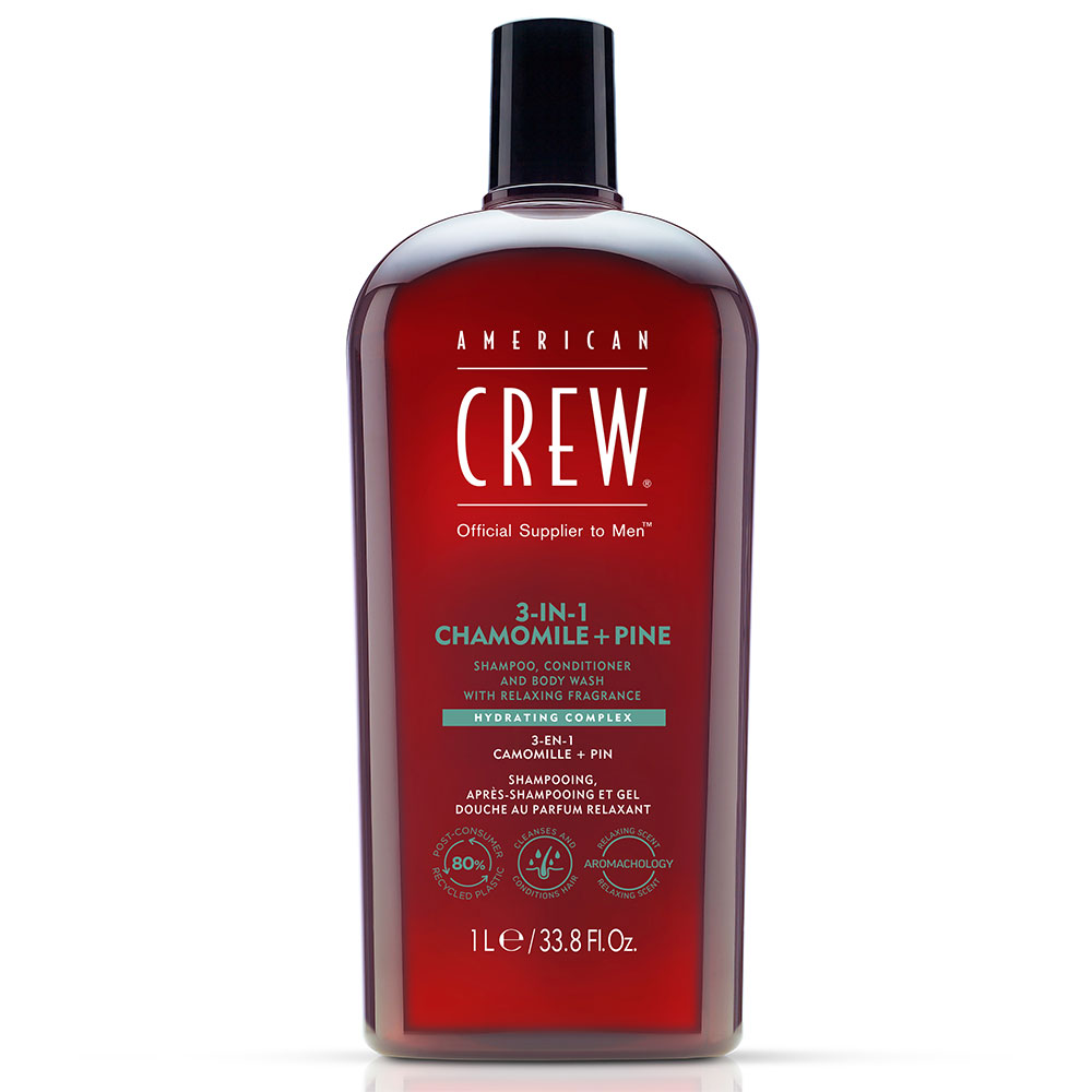 American Crew Champú 3 en 1 Camomila + Pino 1L