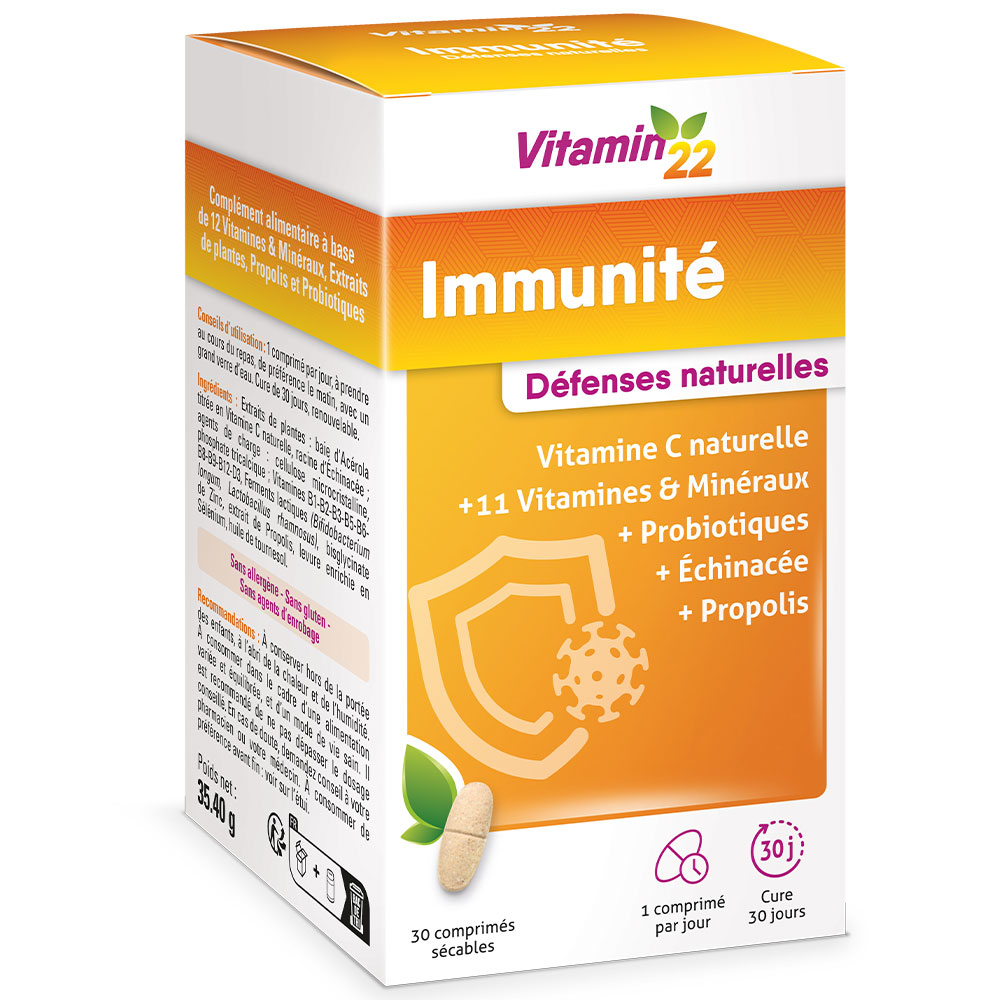 Vitamin'22 Immunea Defensas naturales 30 comprimidos