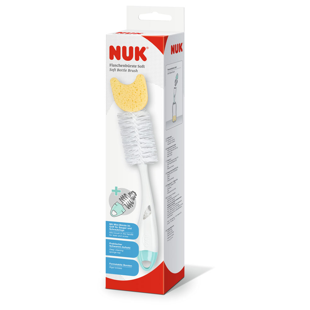 Nuk Cepillo 2en1 Punta de esponja Soft Bottle Brush