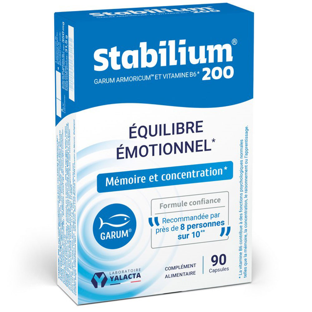Yalacta Stabilium 200 Garum Armoricum y vitamina B6 90 Cápsulas