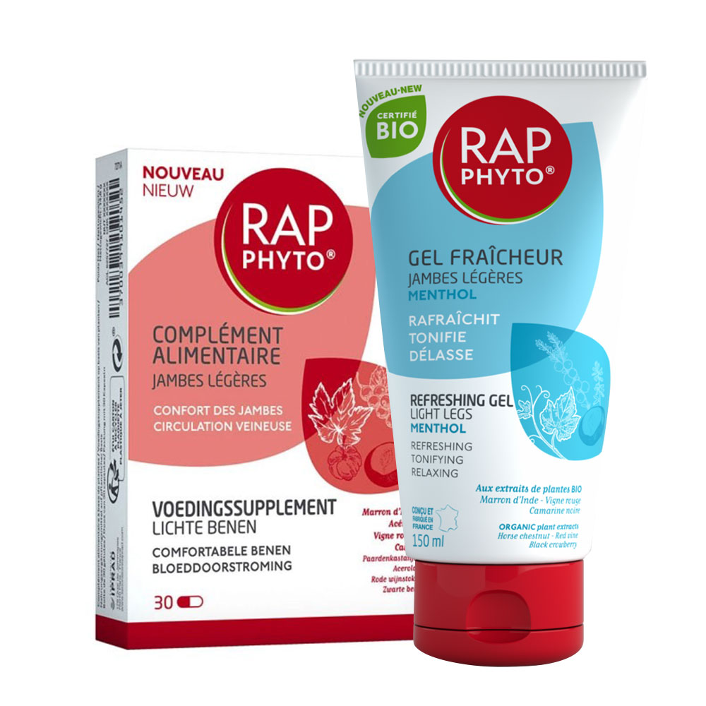 Rap Phyto Complemento alimenticios piernas ligeras + gel refrescante mentol bio