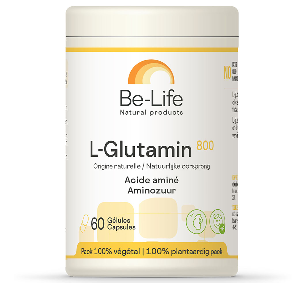 Be-Life L-glutamina 800 aminoácido 60 cápsulas