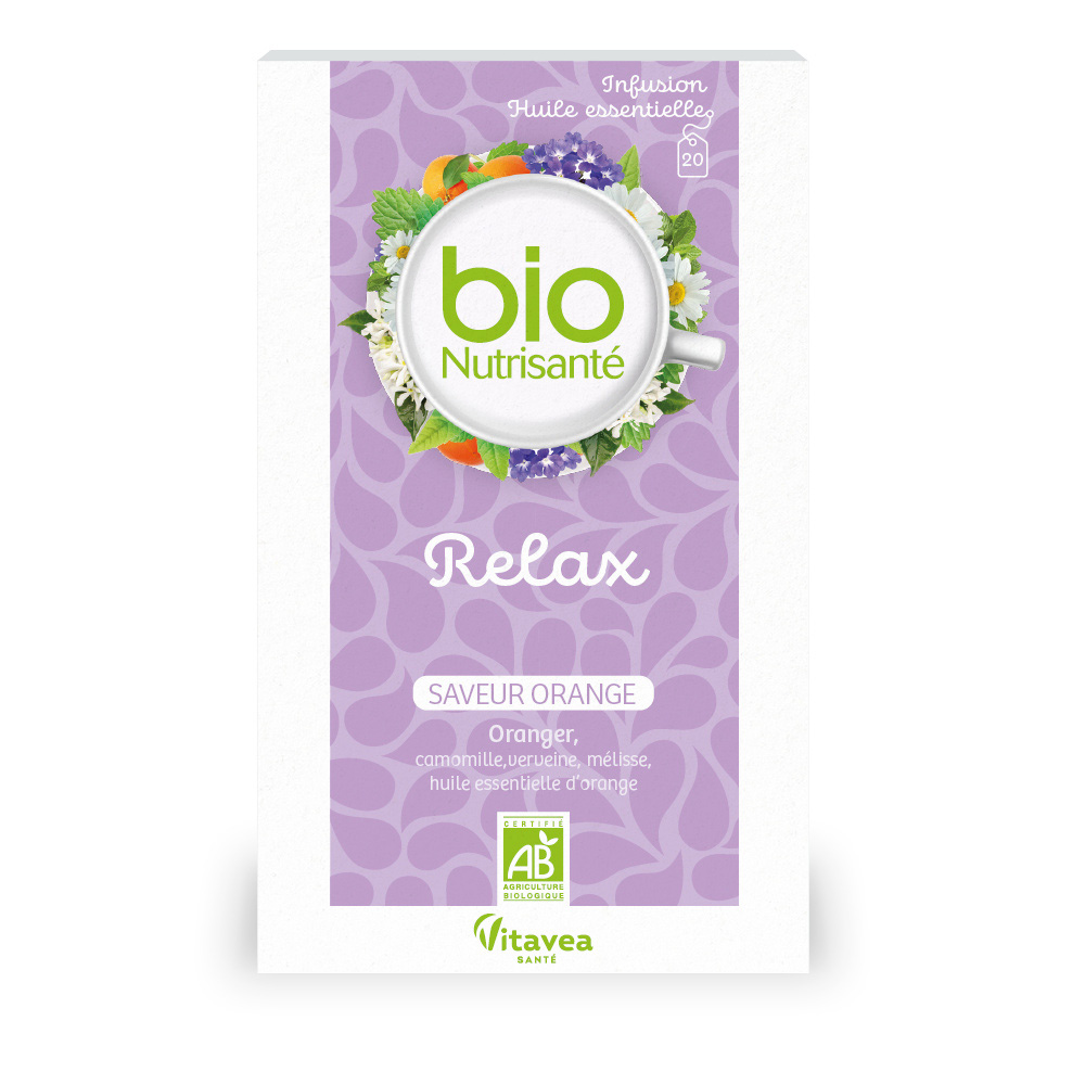 Vitavea Santé BioNutrisanté Infusión Relax Bio Avec Huile essentielle 20 bolsitas
