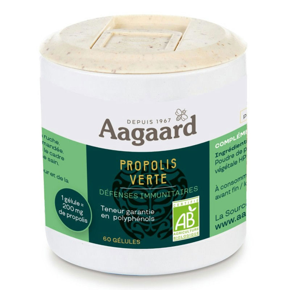 Aagaard Propóleo verde Defensas inmunitarias Bio 60 Cápsulas Tragables