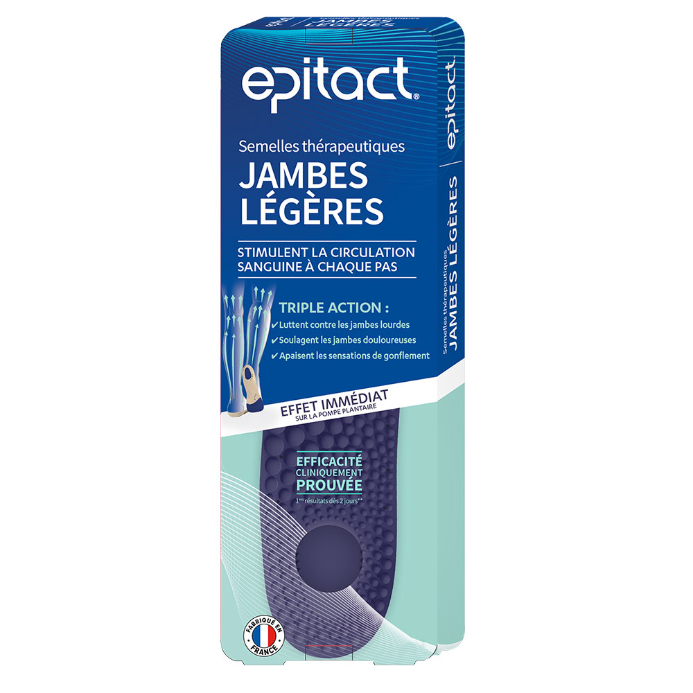 Epitact Plantillas terapéuticas piernas ligeras Triple acción Efecto inmediato